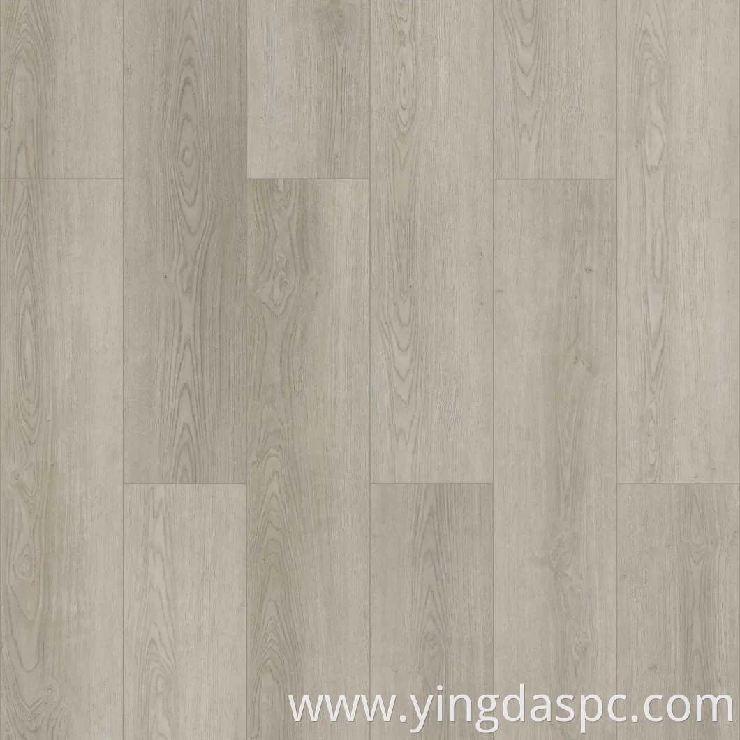 Light Grey Herringbone or Plank Waterproof Spc Diamond Vinyl Flooring